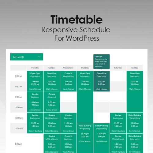Timetable-Responsive-Schedule-For-WordPress Schedule For WordPress