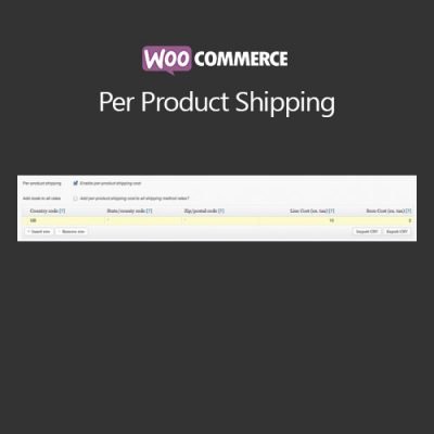 WooCommerce Per Product Shipping